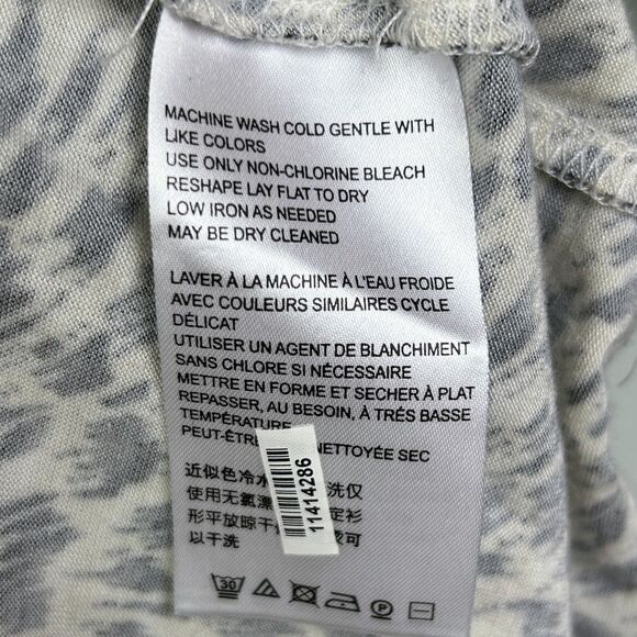 Anthropologie Cascais Off the Shoulder Top Leopard Print Neutral Long Sleeve S - Picture 12 of 13